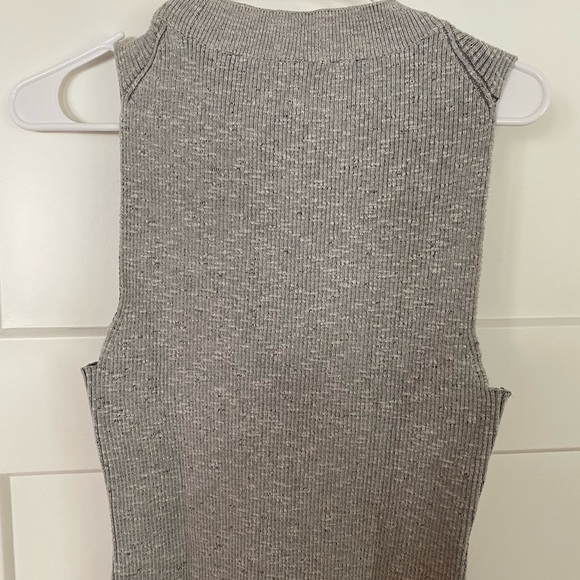 Free People Body sleeveless ribbed dress form fit mid calf length grey Size Sm - Picture 4 of 6
